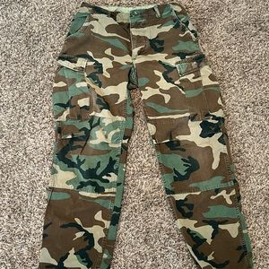 US Army Pants BDU Camouflage Woodland Combat Small / Reg Vintage Military